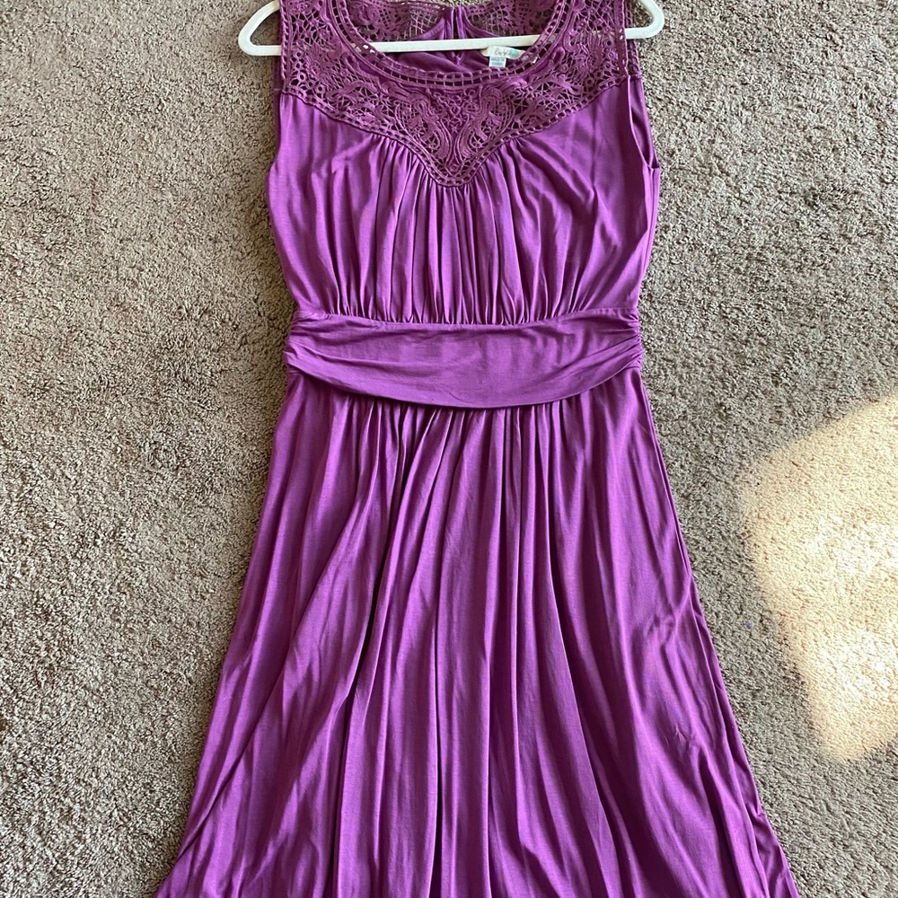 Boden 6L Lilac Purple Lace Embroidered Dress